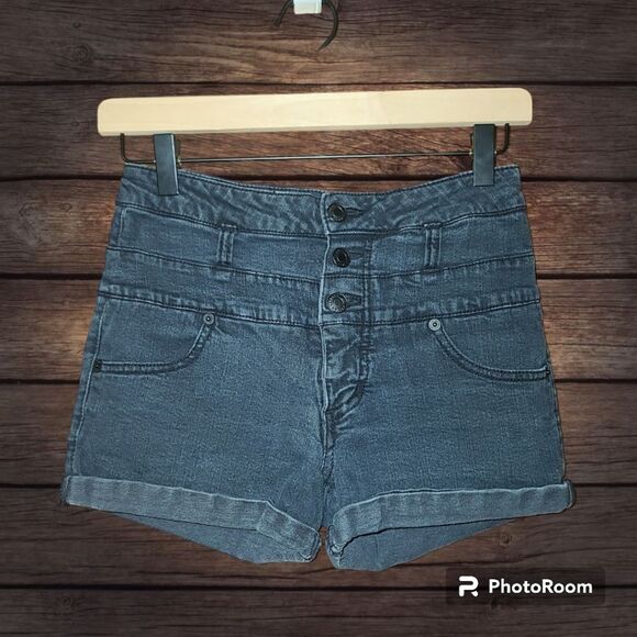 Mossimo Supply Co High Rise Shorty Jean Shorts Size 7 - Picture 1 of 6